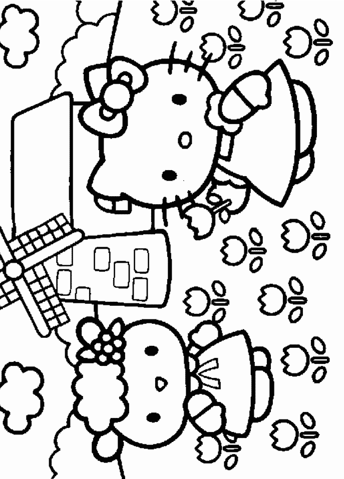 hello kitty online coloring pages