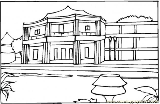 hotel coloring page