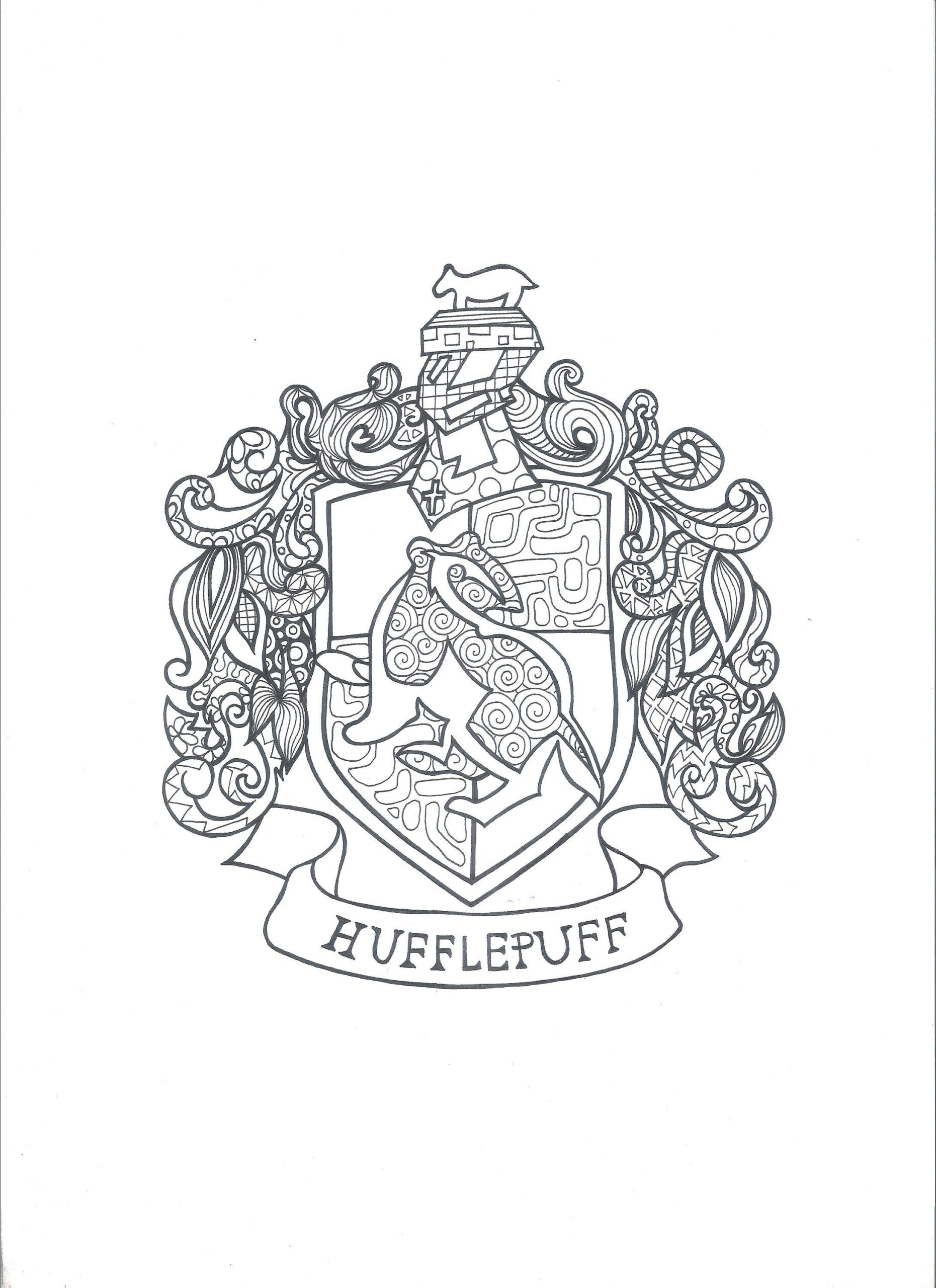 hufflepuff coloring page