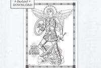 st michael the archangel coloring page