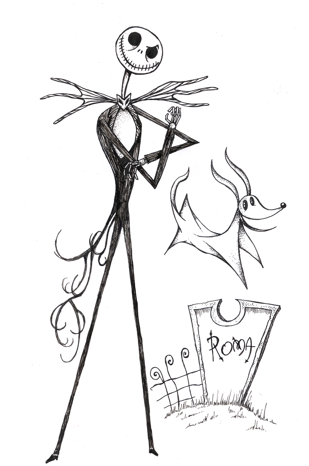 jack skellington coloring pages printables