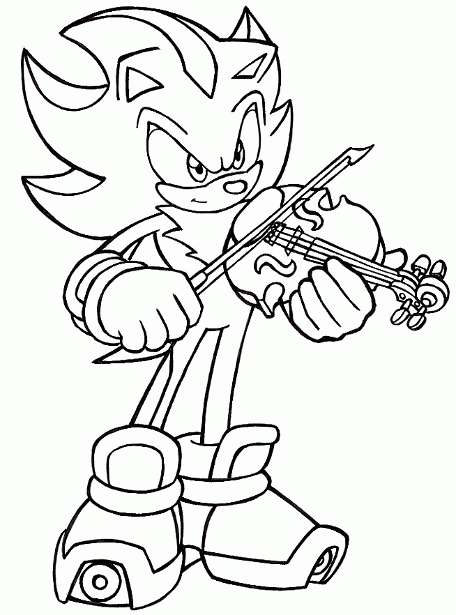 shadow and sonic coloring pages