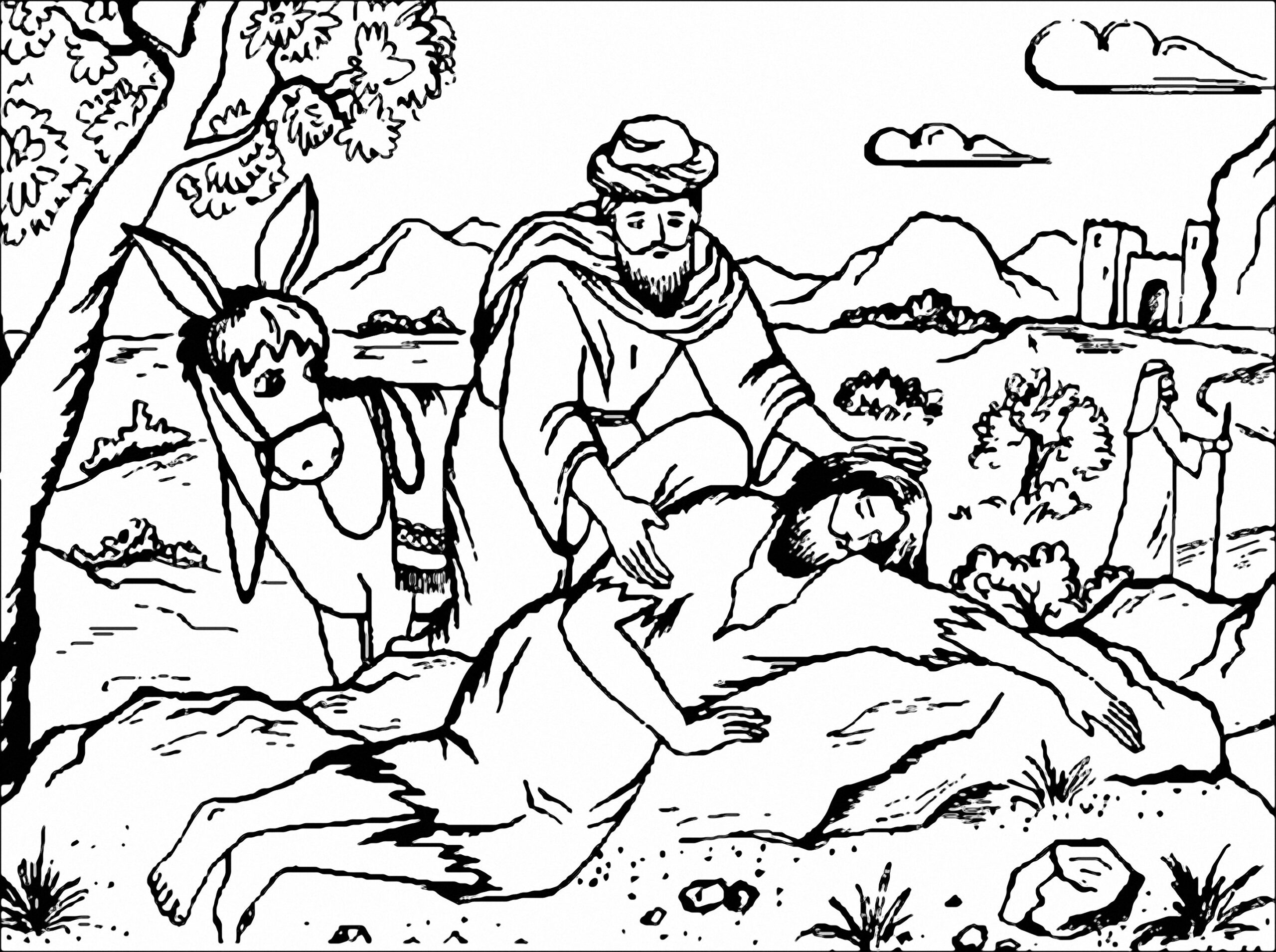 good samaritan coloring pages