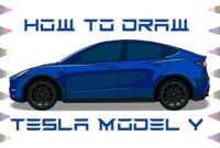 tesla model y coloring page