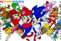 mario and sonic at the olympic games coloring pages