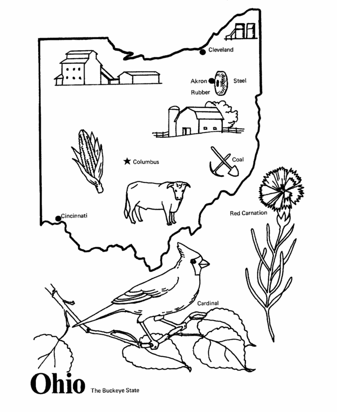 ohio state coloring page