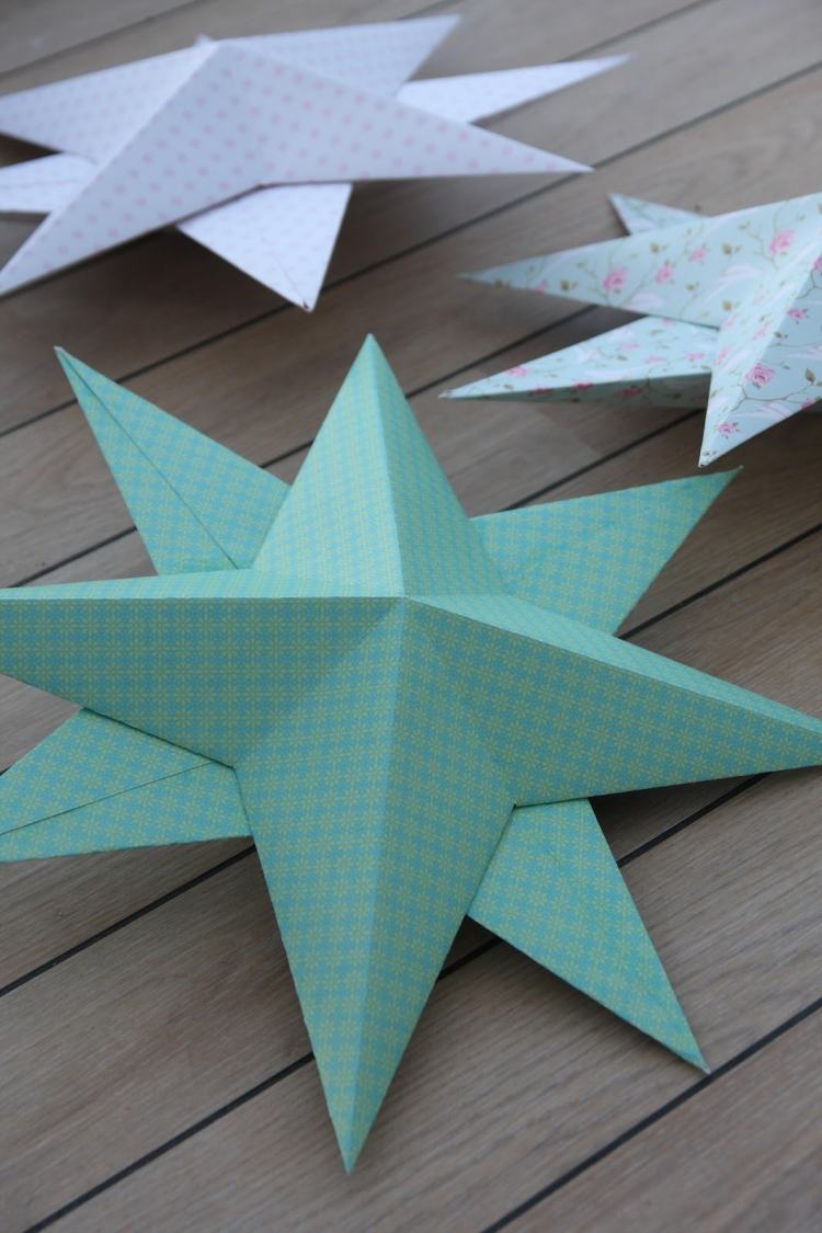 Origami für Weihnachten - 9 Weihnachtsstern Faltanleitungen