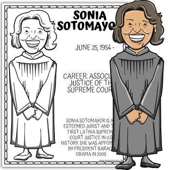 sonia sotomayor coloring page