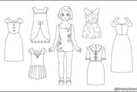 paper dolls coloring page