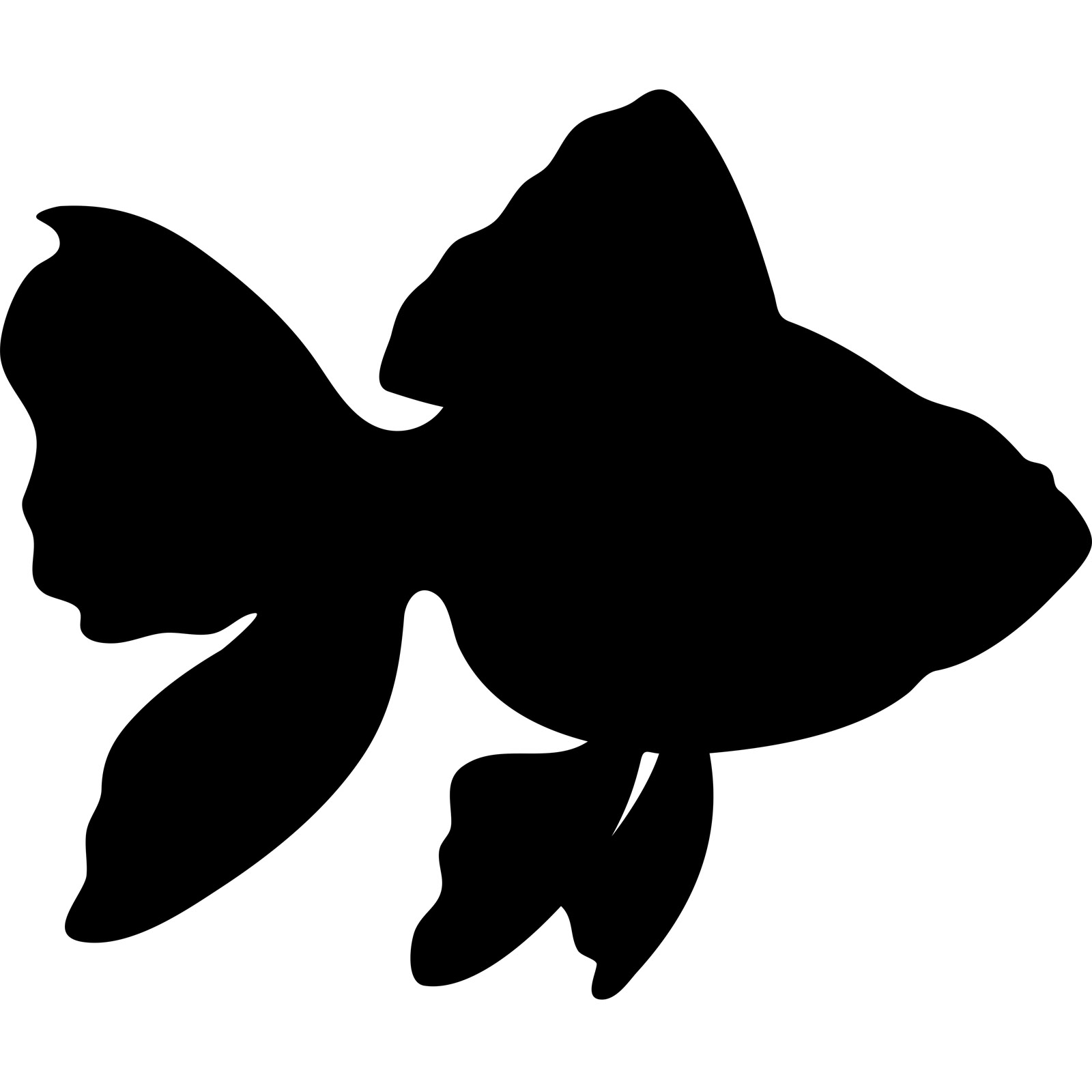 Free Free Fish Silhouette Clip Art, Download Free Free Fish Silhouette