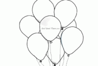 birthday balloons coloring page