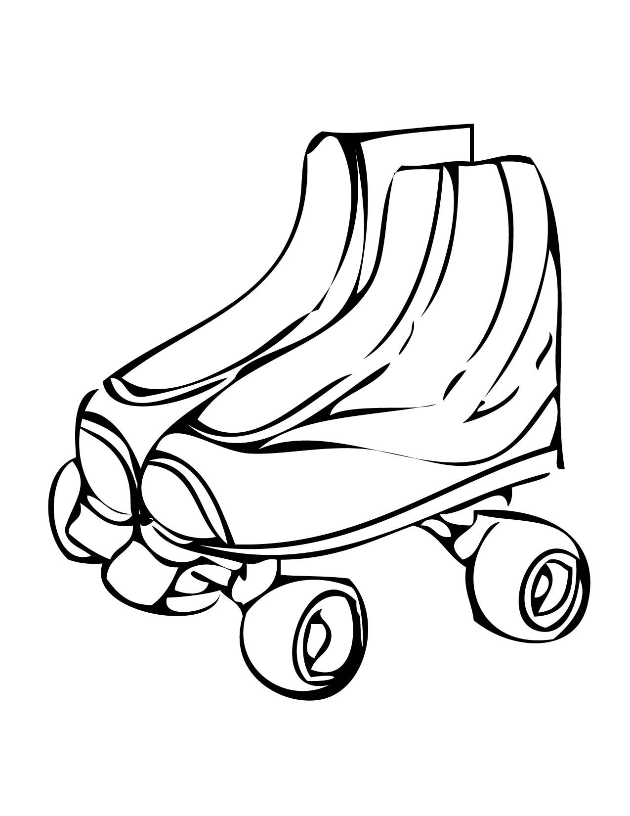 Roller Skate Coloring Page at GetColorings.com | Free printable