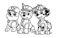 rubble coloring page paw patrol