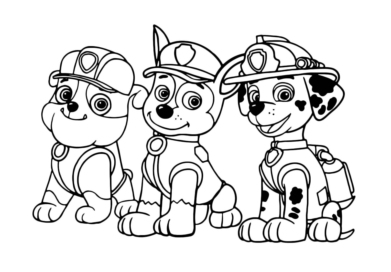 rubble coloring page paw patrol