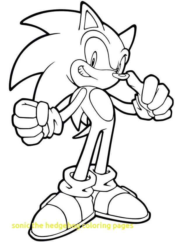 sonic running coloring page