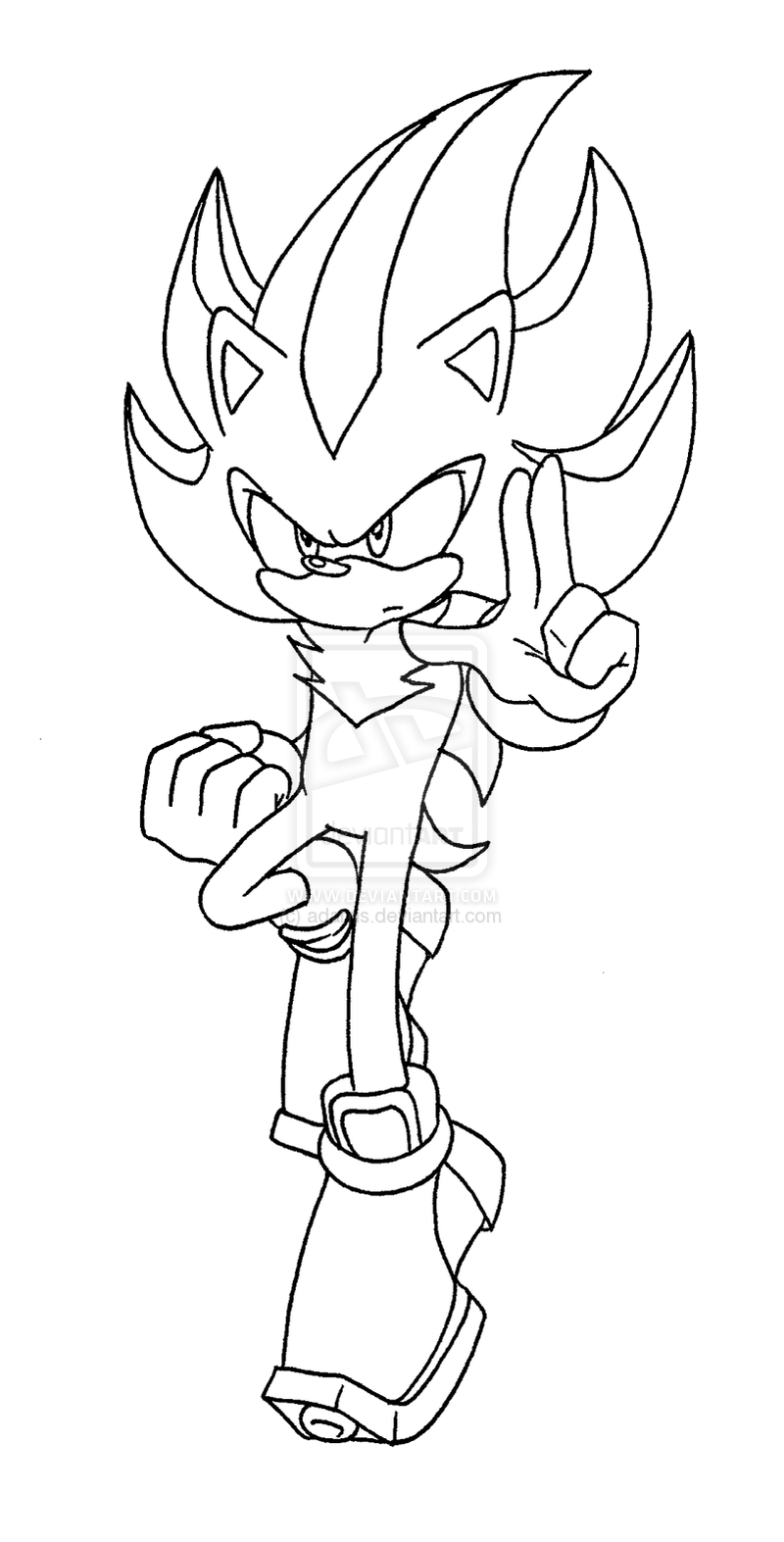 free printable shadow sonic coloring pages