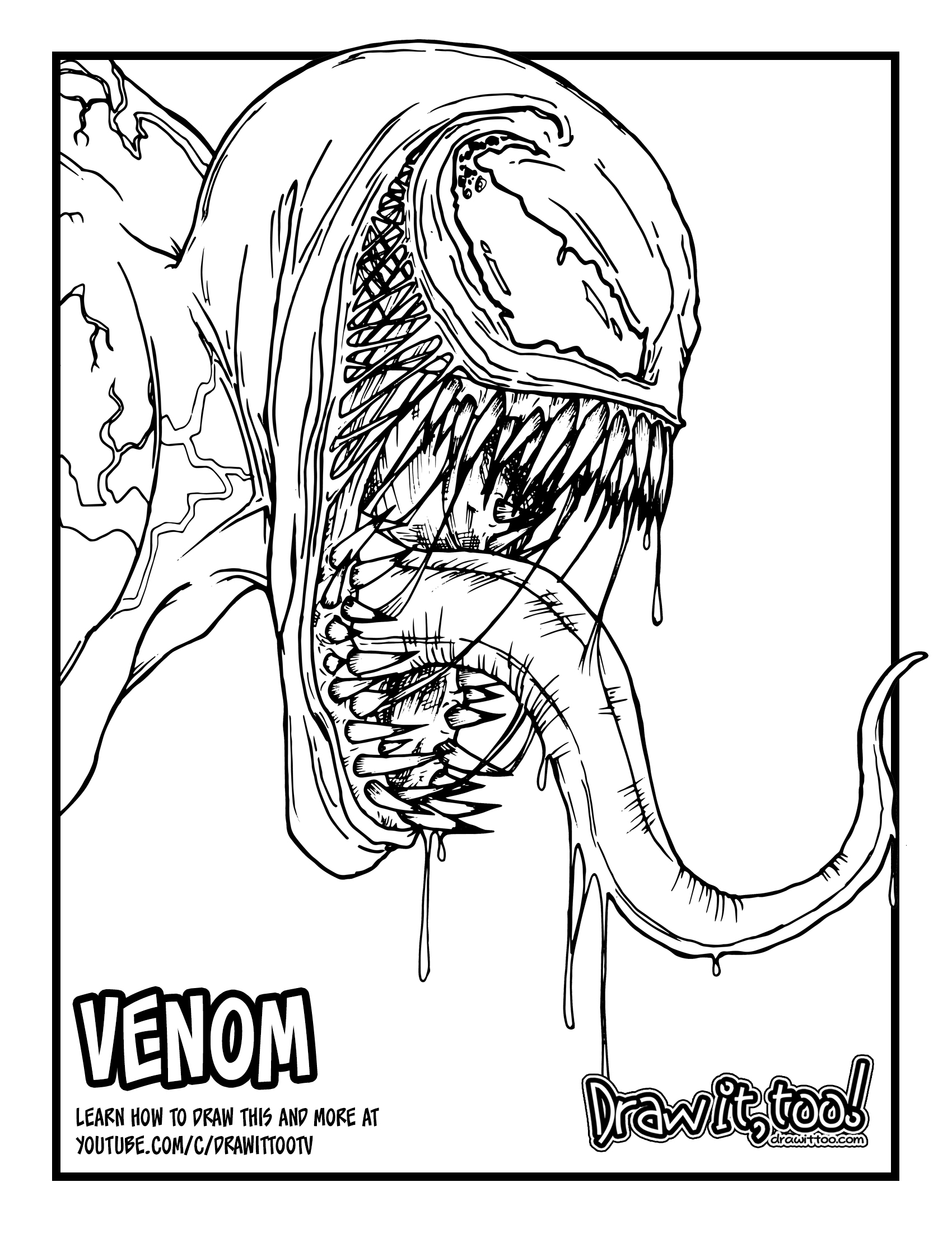 venom 2 coloring pages