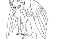 cat with wings coloring pages