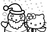 hello kitty winter coloring pages