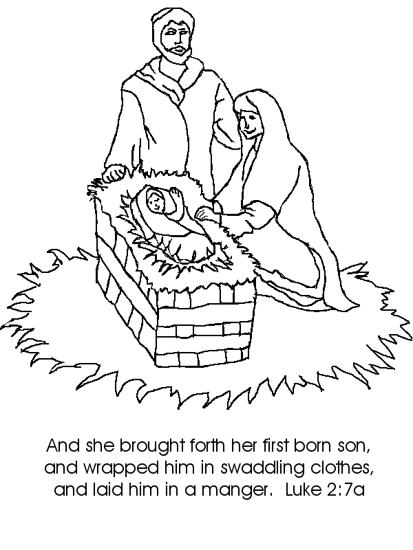 jesus birth coloring page