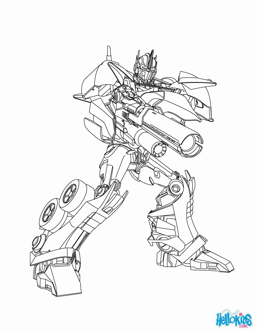 transformers prime coloring pages