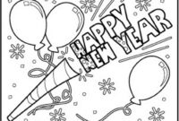 happy new year printable coloring pages