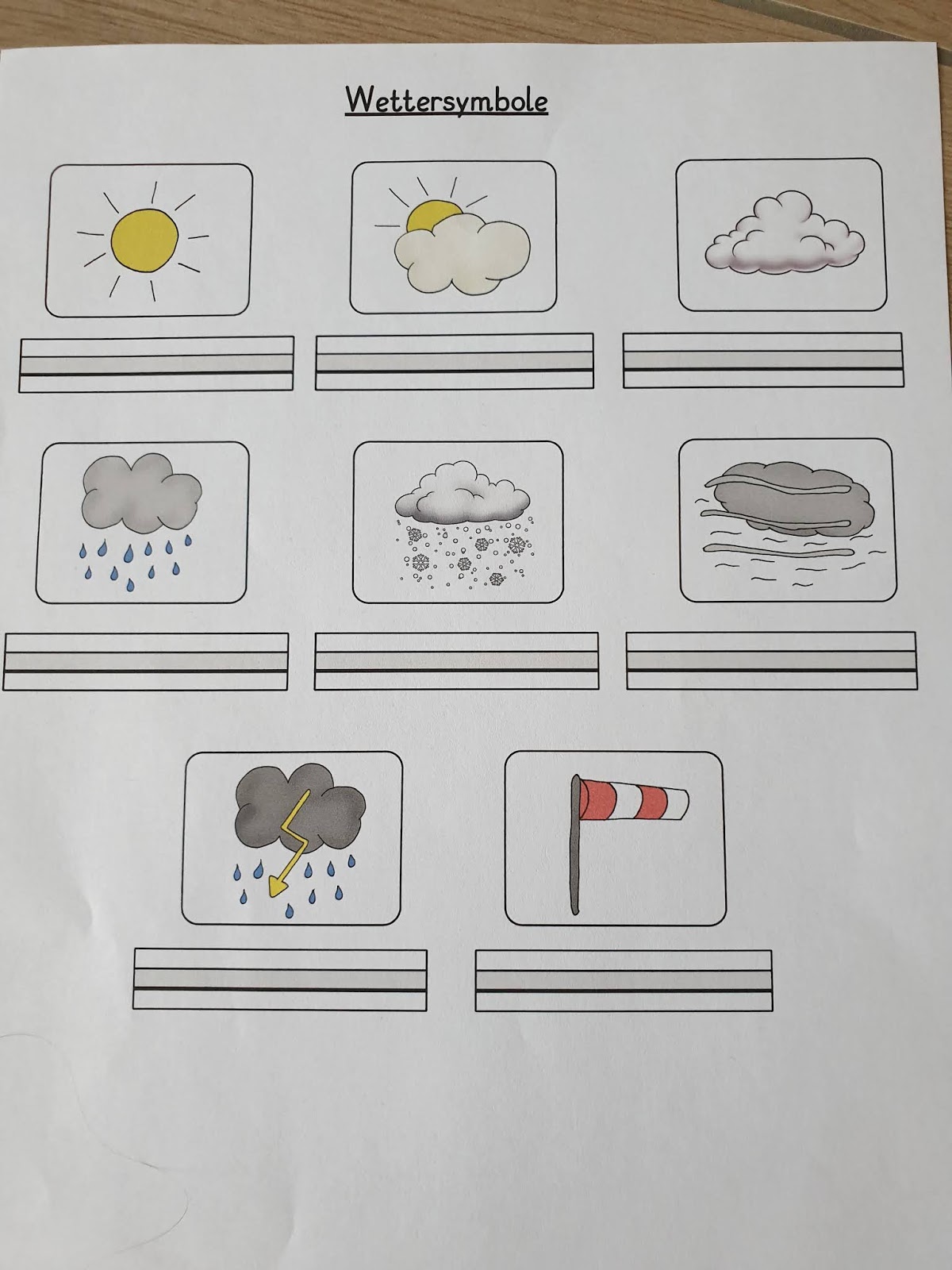 Grundschultante: Wettersymbole + Wettertagebuch