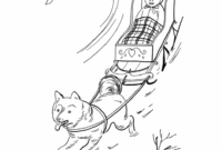 dog sled coloring pages