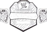 wwe belt coloring page