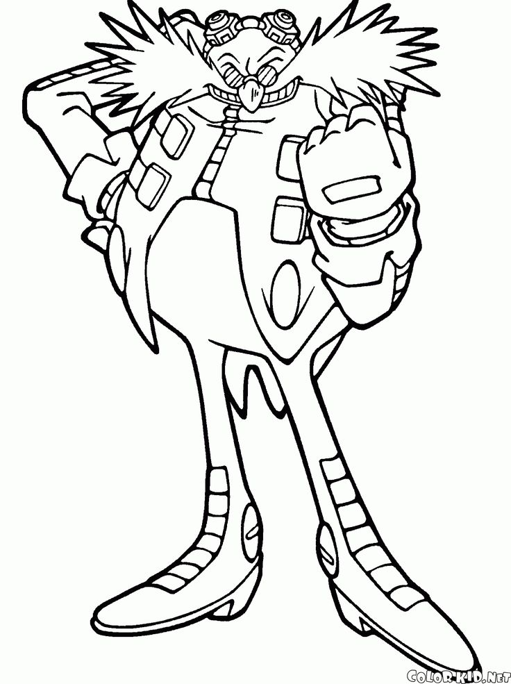 Eggman Coloring Pages Download | Hedgehog colors, Coloring books