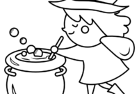 witches cauldron coloring page