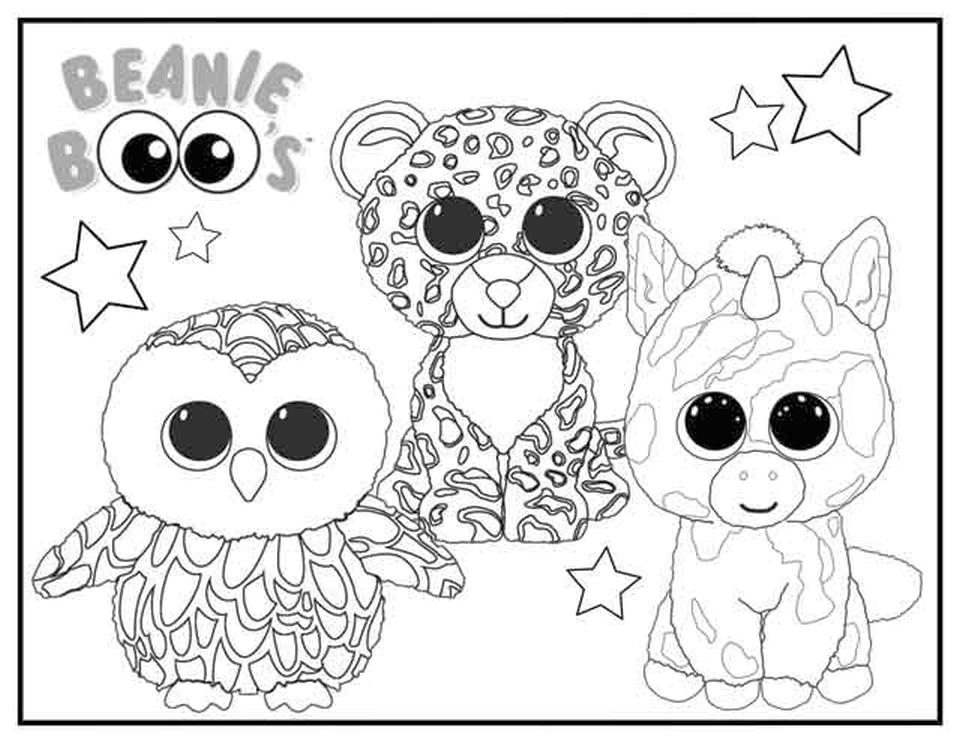 beanie boos coloring page