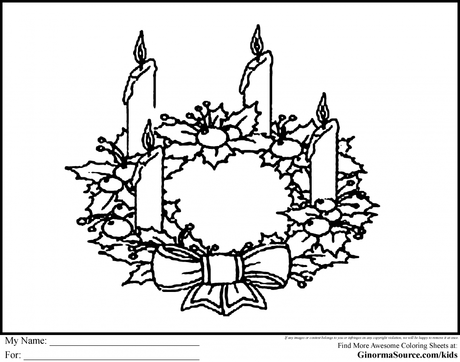 advent wreath coloring pages