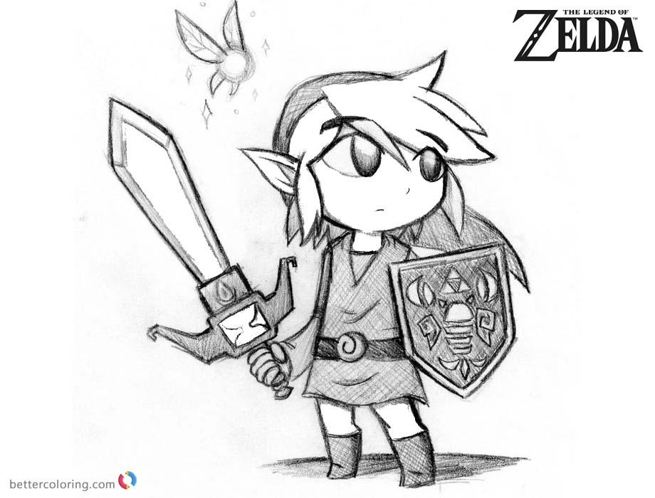 toon link coloring pages