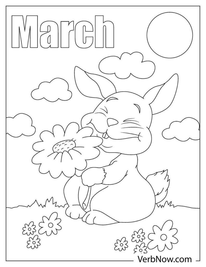 Free MARCH Coloring Pages & Book for Download (Printable PDF) - VerbNow