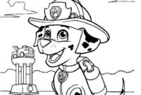 marshall paw patrol coloring page