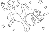 pokemon mewtwo coloring page