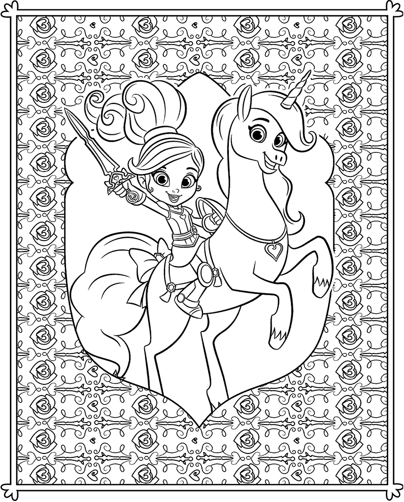 nella the princess knight coloring pages