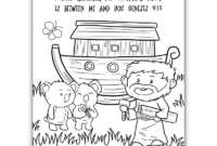 simple noah 039 s ark coloring page