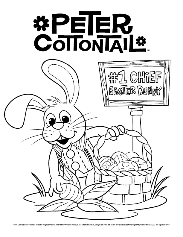 peter cottontail coloring pages