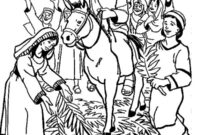 palm sunday free coloring pages