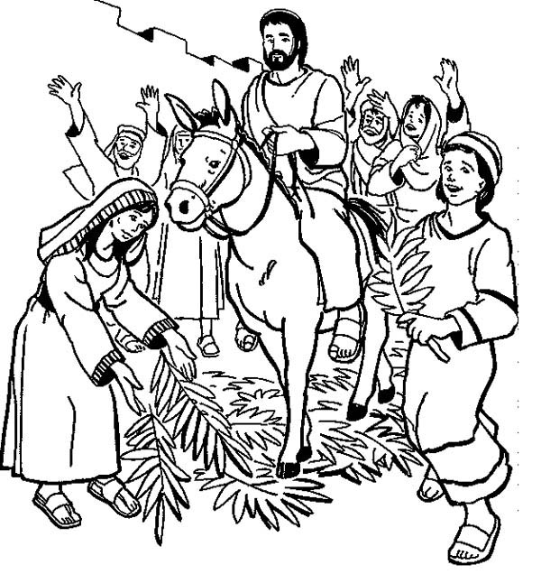 palm sunday free coloring pages