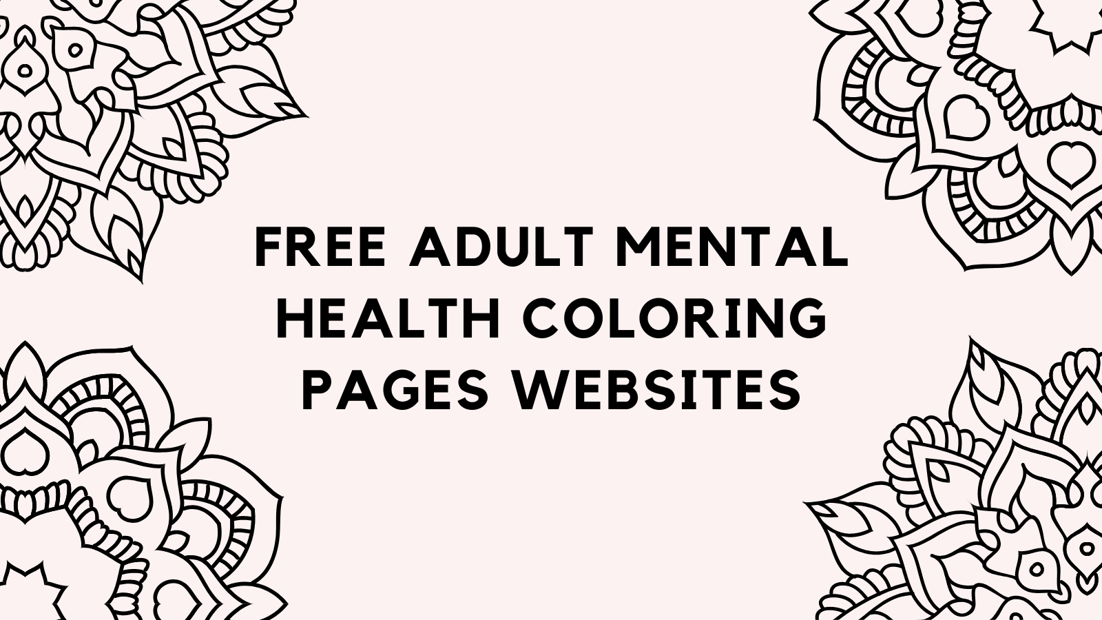 mental health coloring pages