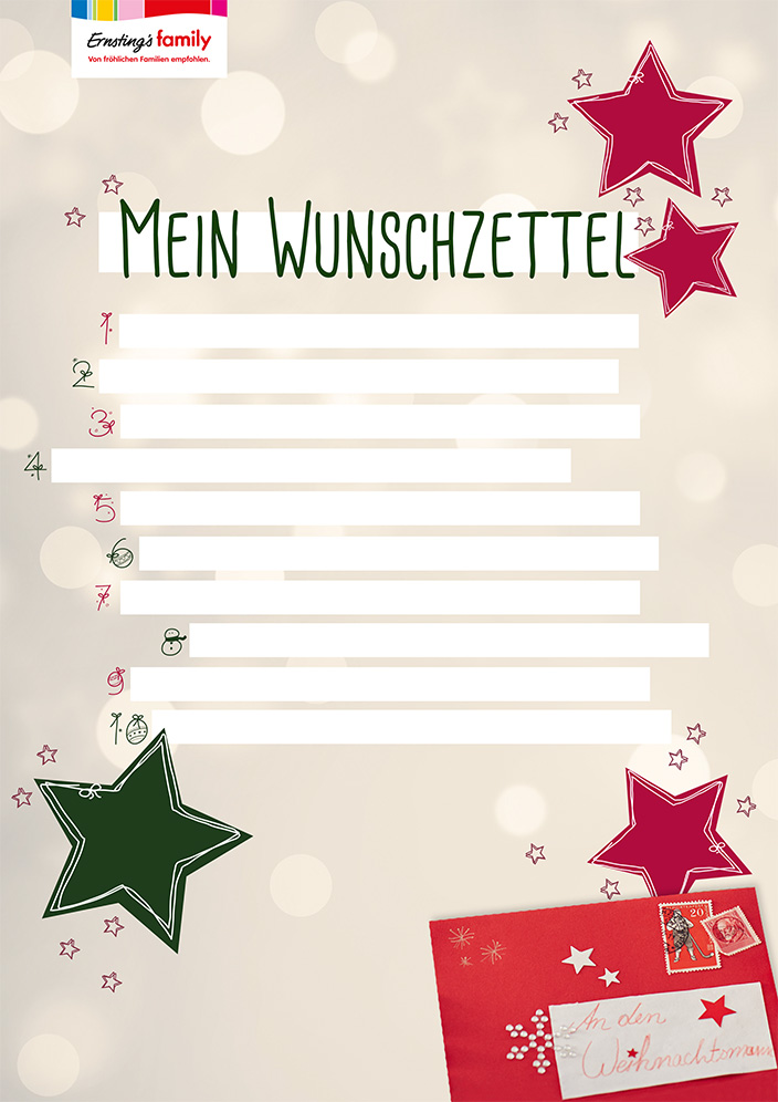 Wunschzettel schreiben: Eine Liste fürs Christkind (mit Download)