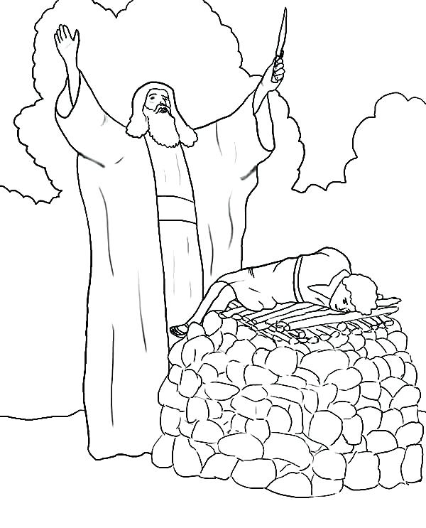 printable abraham and isaac coloring page