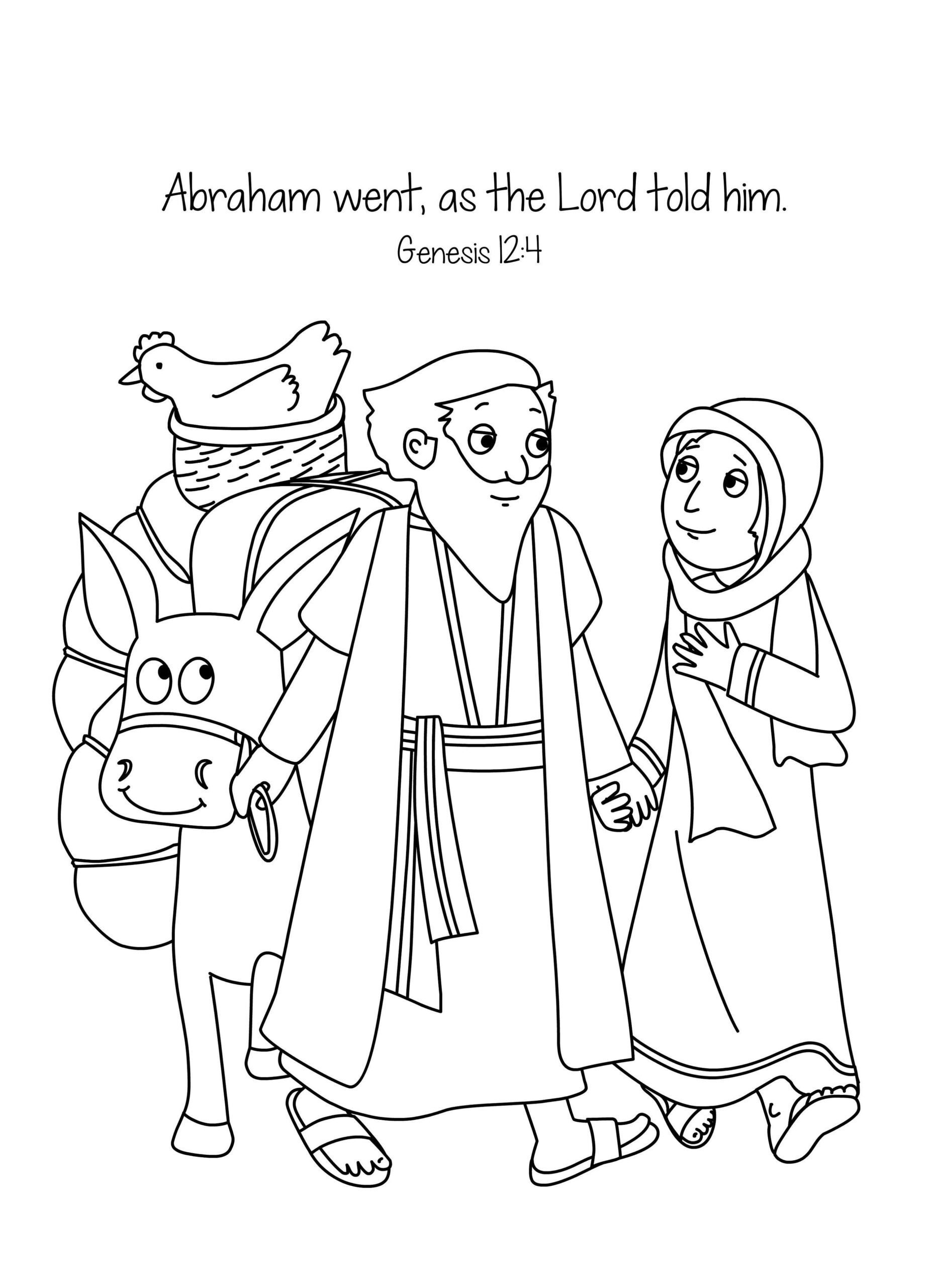 abraham sarah and isaac coloring pages