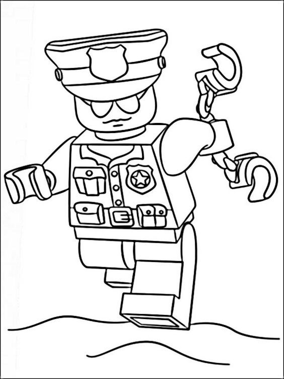 lego police coloring page