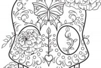 day of the dead skulls coloring pages