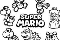 cat mario coloring page