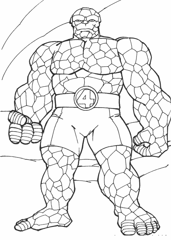 fantastic four coloring pages